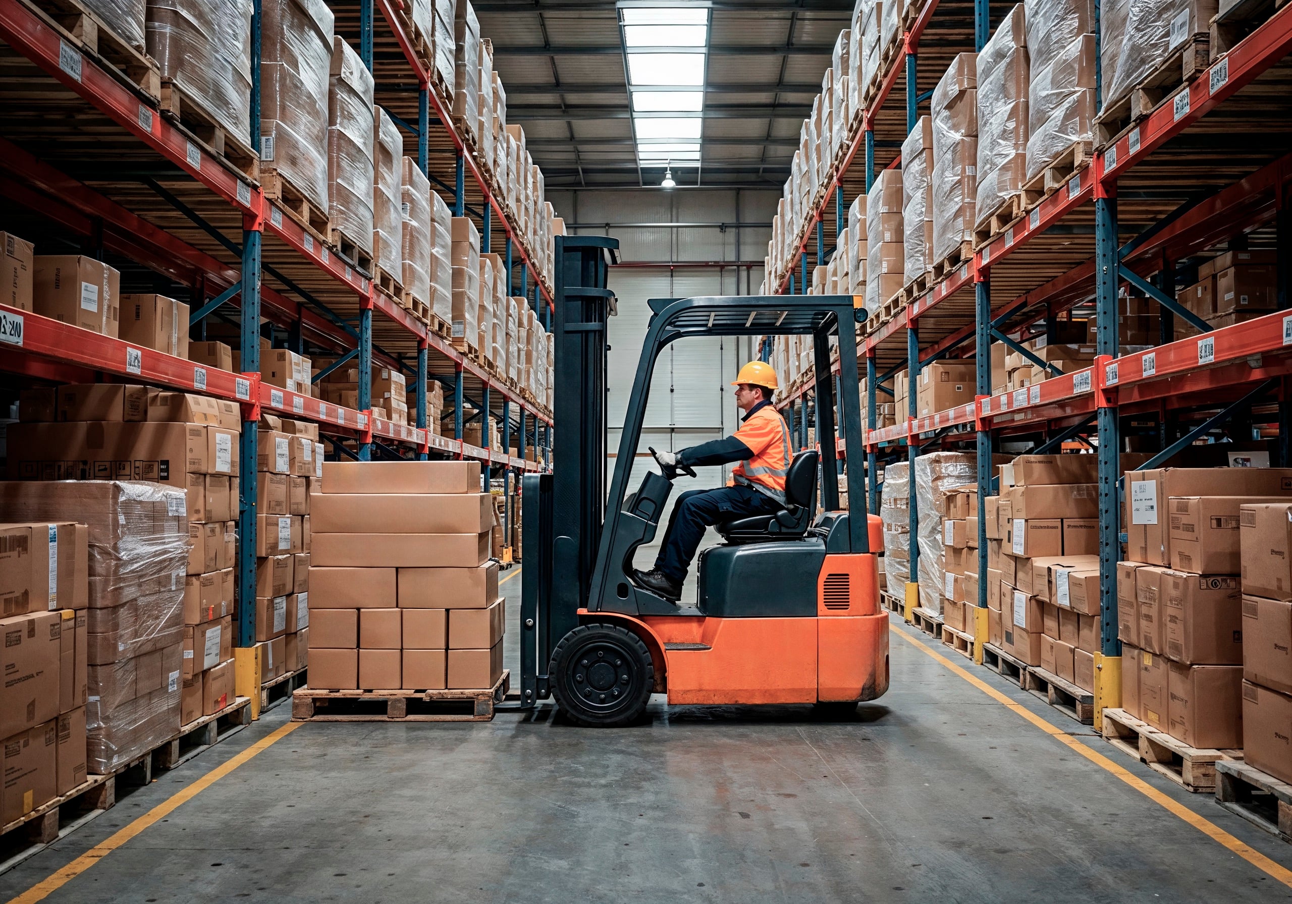 Depo tesisinde forklift operatörü — Nerolift teknik servis